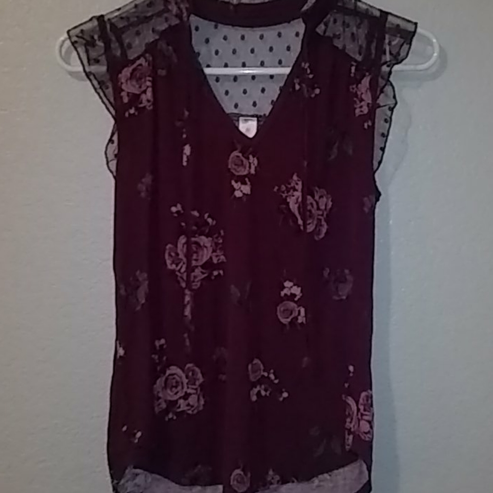Purple and black shirt